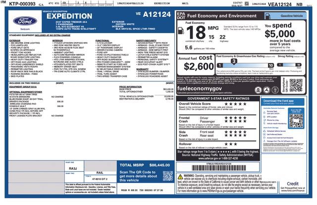 New 2027 Ford Expedition Tremor w/ Driver's Package AWD/4WD image 4