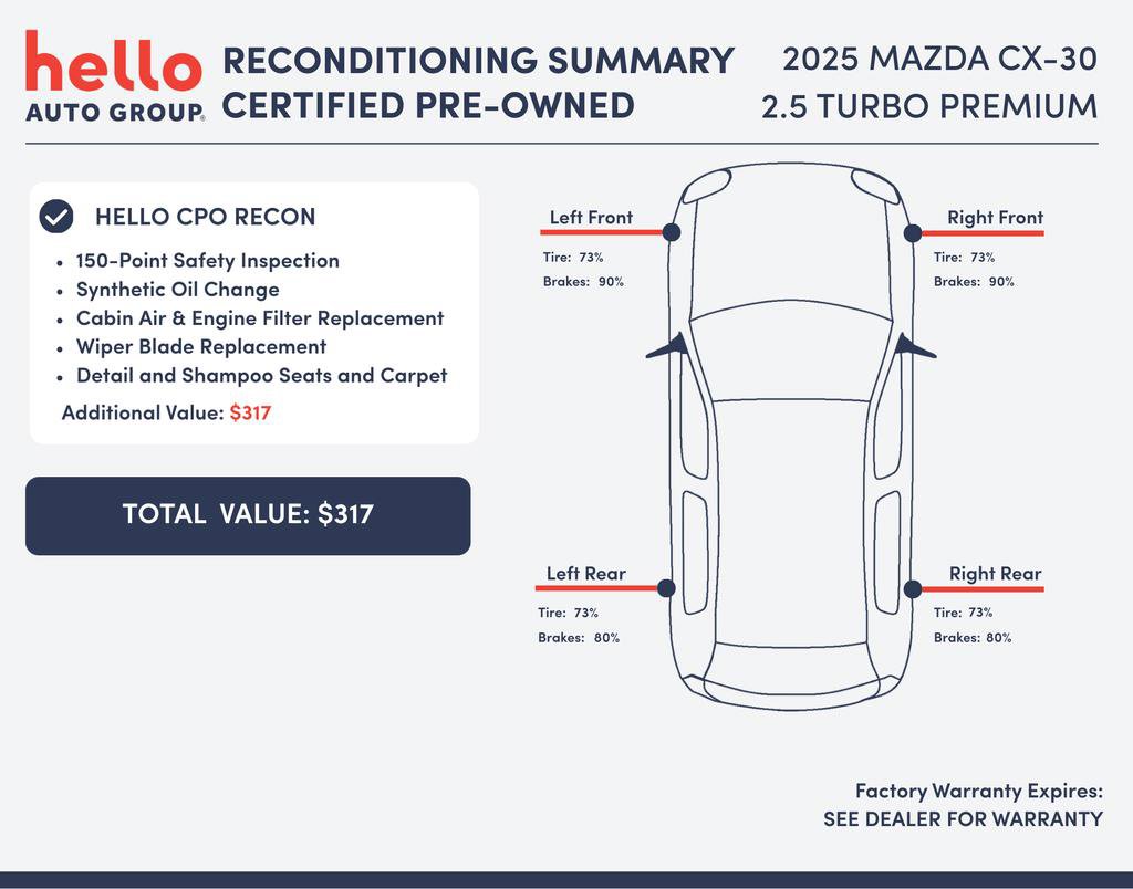 Certified 2025 MAZDA CX-30 2.5 Turbo w/ Premium Package image 3