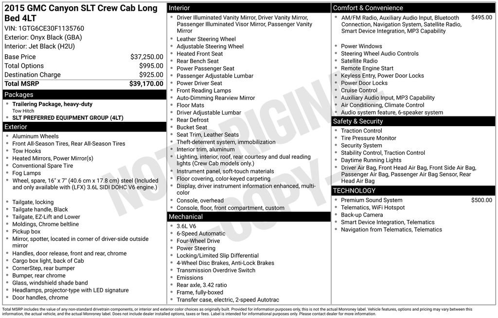 Used 2015 GMC Canyon SLT AWD/4WD image 8
