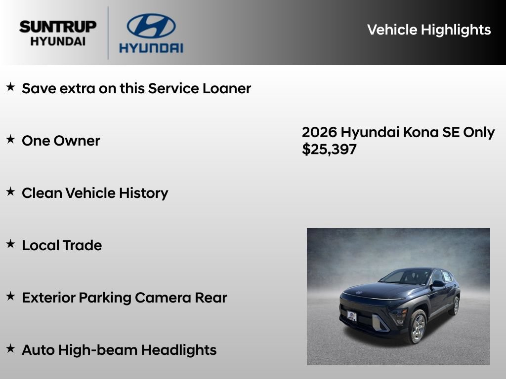 Used 2026 Hyundai Kona SE AWD/4WD image 8