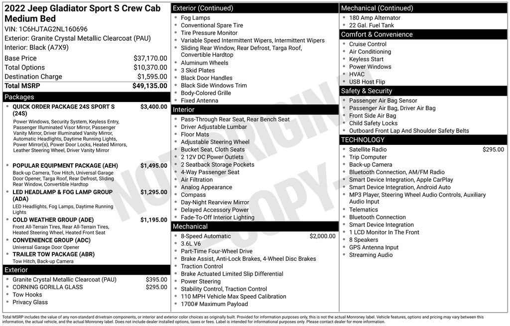 Used 2022 Jeep Gladiator Sport AWD/4WD image 26