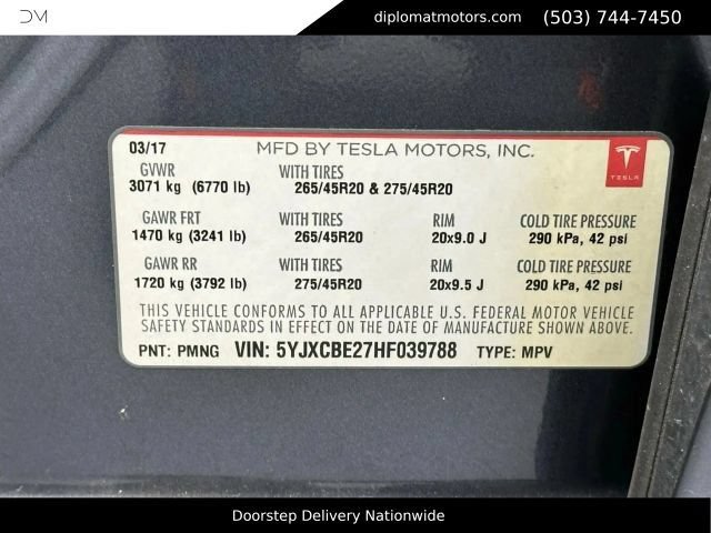 Used 2017 Tesla Model X AWD/4WD image 49