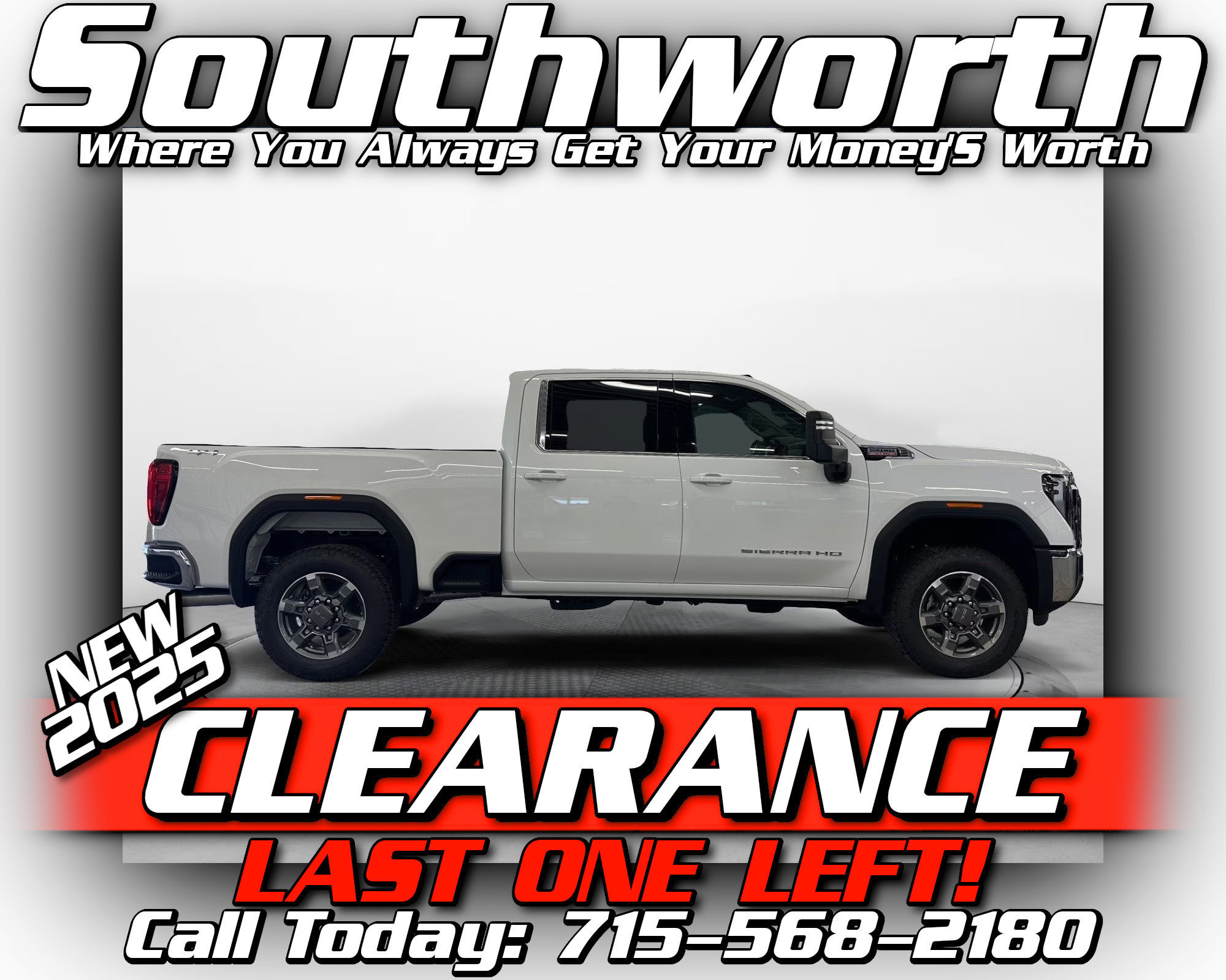 New 2025 GMC Sierra 2500 SLE w/ SLE Value Package;