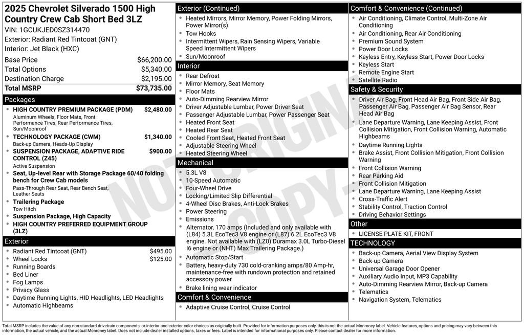 Certified 2025 Chevrolet Silverado 1500 High Country w/ High Country Premium Package AWD/4WD image 37