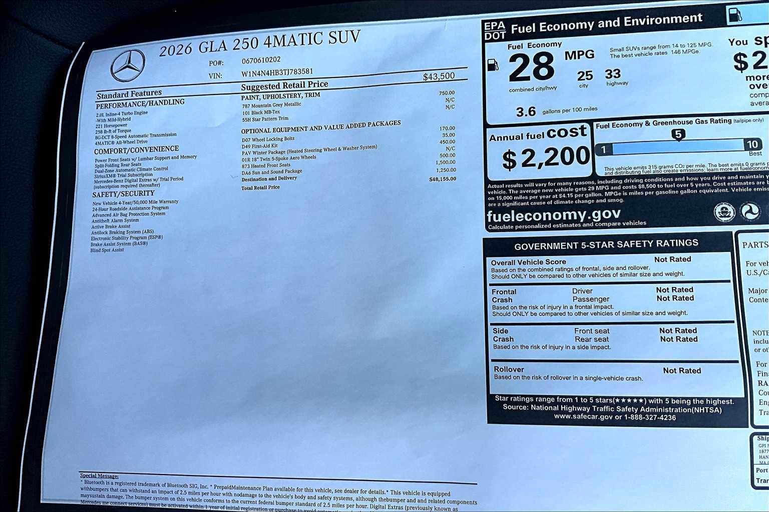 New 2026 Mercedes-Benz GLA 250 GLA 250 image 17