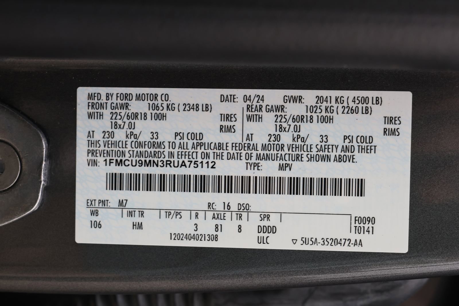 Used 2024 Ford Escape ST-Line AWD/4WD image 37