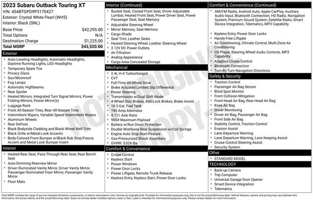 Used 2023 Subaru Outback Touring XT image 20