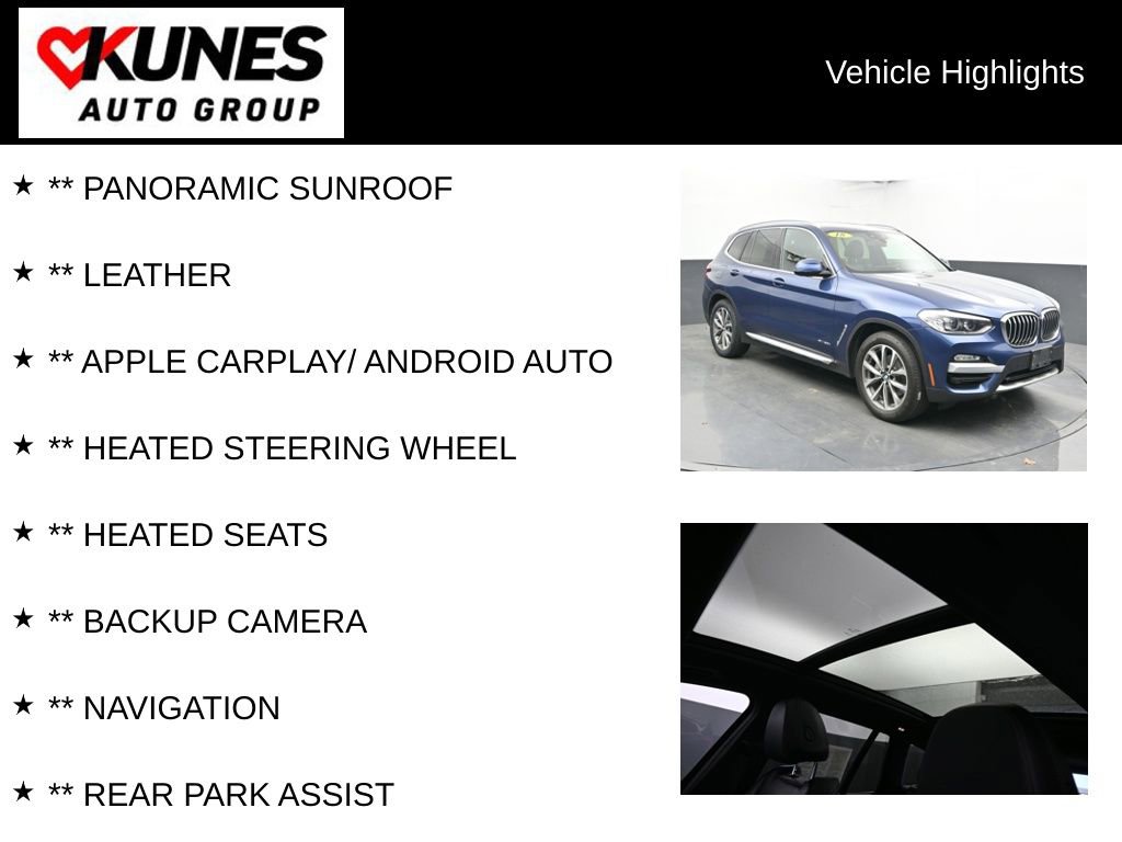Used 2018 BMW X3 xDrive30i AWD/4WD video 2