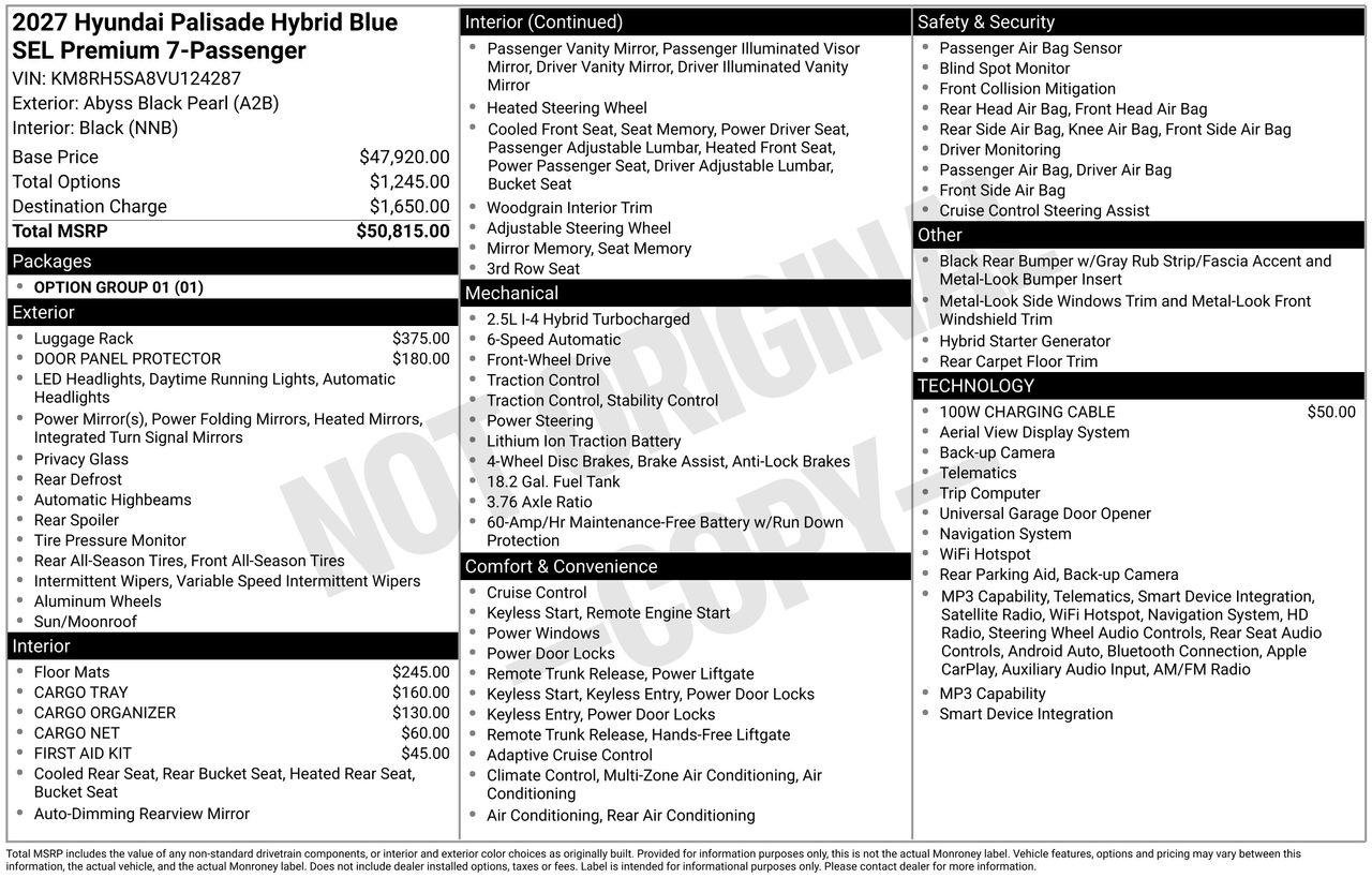 New 2027 Hyundai Palisade SEL Premium FWD image 34