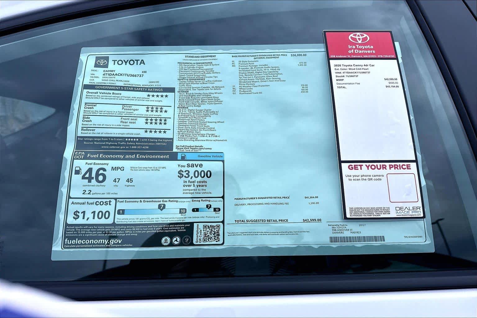 New 2026 Toyota Camry XSE FWD image 21