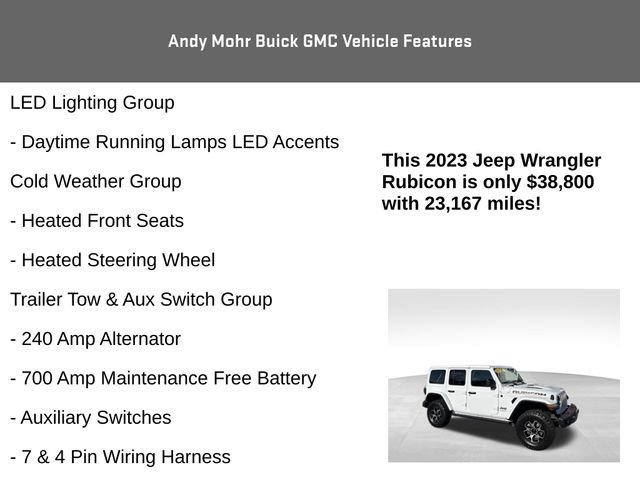 Used 2023 Jeep Wrangler Unlimited Rubicon w/ Steel Bumper Group AWD/4WD image 12