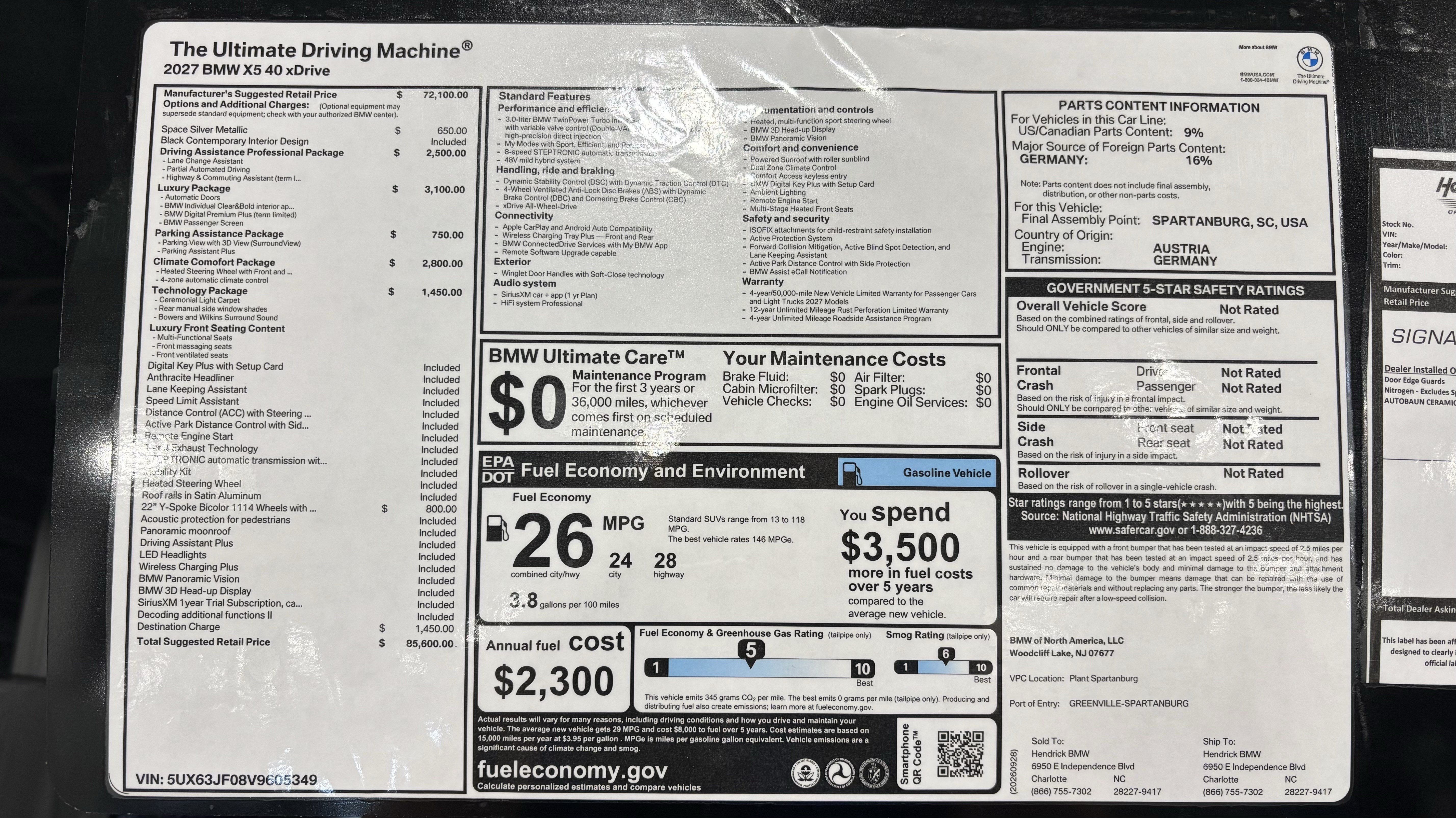 New 2027 BMW X5 xDrive50e w/ Luxury Package AWD/4WD image 31