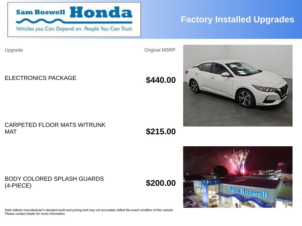 Used 2020 Nissan Sentra SV w/ Electronics Package FWD image 4