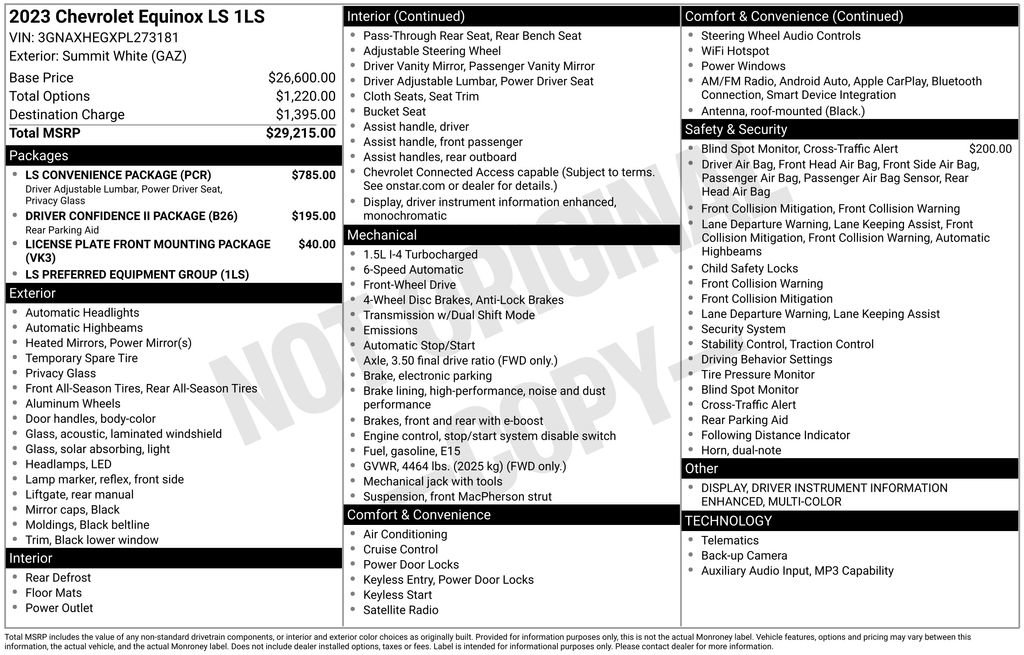 Used 2023 Chevrolet Equinox LS w/ LS Convenience Package FWD image 5