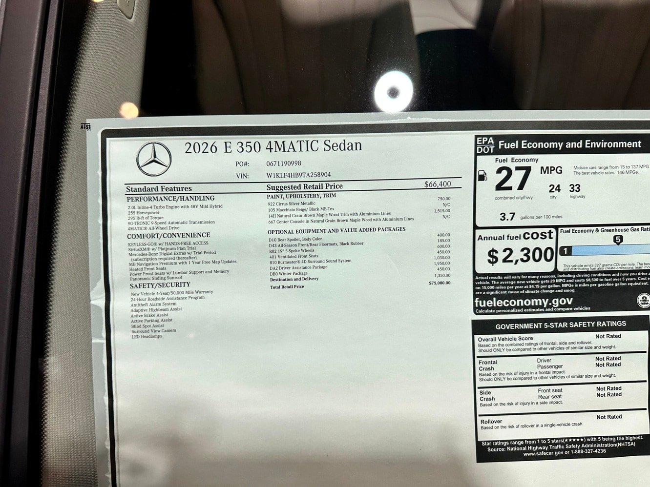 New 2026 Mercedes-Benz E 350 4MATIC Sedan image 17