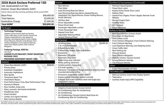 Certified 2026 Buick Enclave Preferred AWD/4WD image 7