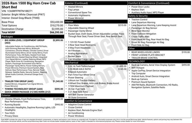 New 2026 RAM 1500 Big Horn AWD/4WD image 28