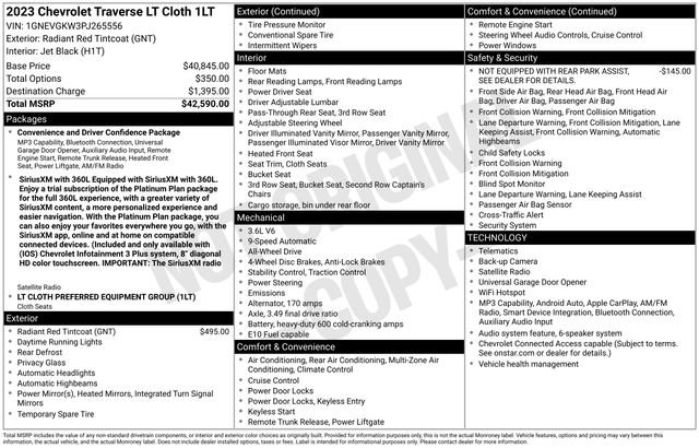 Certified 2023 Chevrolet Traverse LT AWD/4WD image 6