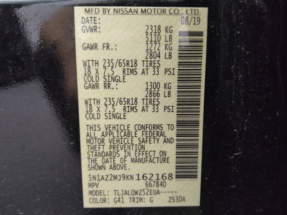 Used 2019 Nissan Murano SV FWD image 33