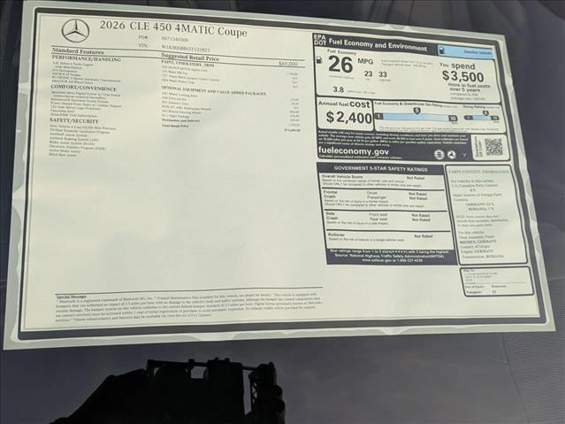 New 2026 Mercedes-Benz CLE 450 4MATIC Coupe image 16