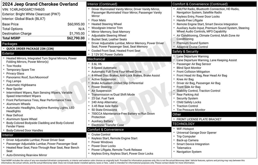 Certified 2024 Jeep Grand Cherokee Overland image 46