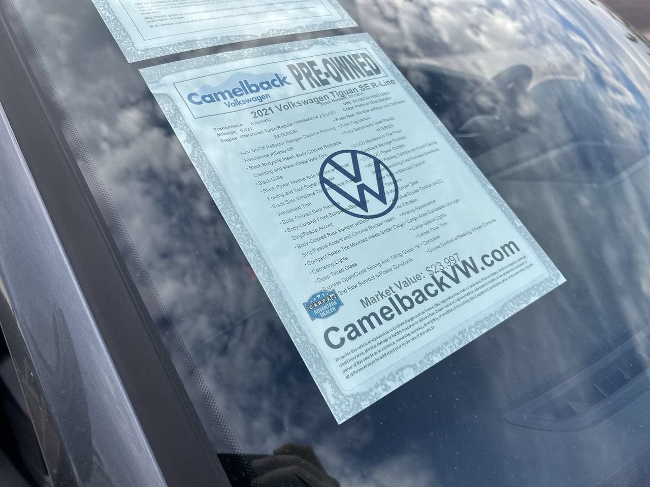 Certified 2021 Volkswagen Tiguan SE R-Line FWD image 6
