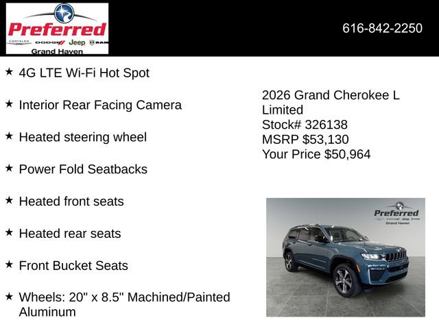 New 2026 Jeep Grand Cherokee L Limited AWD/4WD image 18