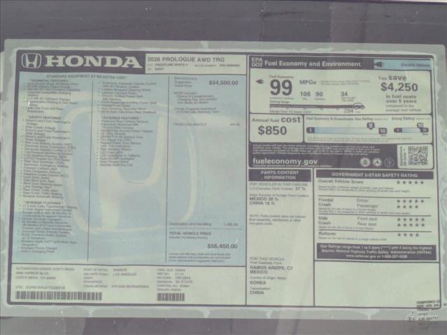 New 2026 Honda Prologue Touring image 18
