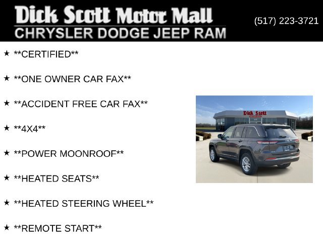Certified 2024 Jeep Grand Cherokee Laredo X w/ Luxury Tech Group I AWD/4WD image 11