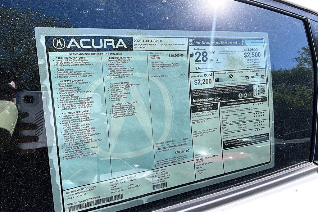 New 2026 Acura ADX A-Spec FWD image 40