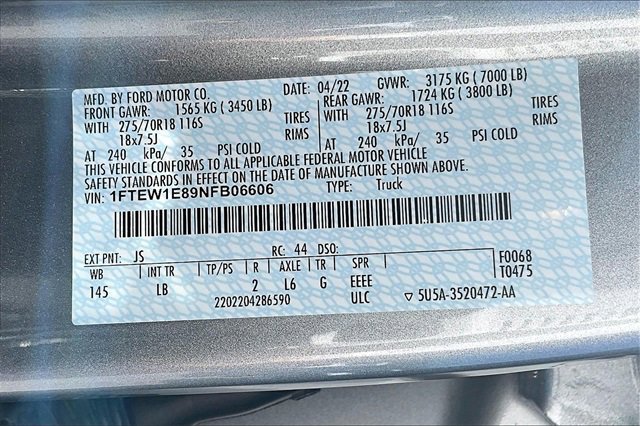 Used 2022 Ford F150 Tremor w/ Equipment Group 401A Mid image 35