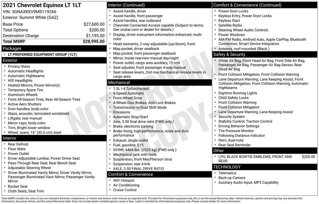 Used 2021 Chevrolet Equinox LT image 35