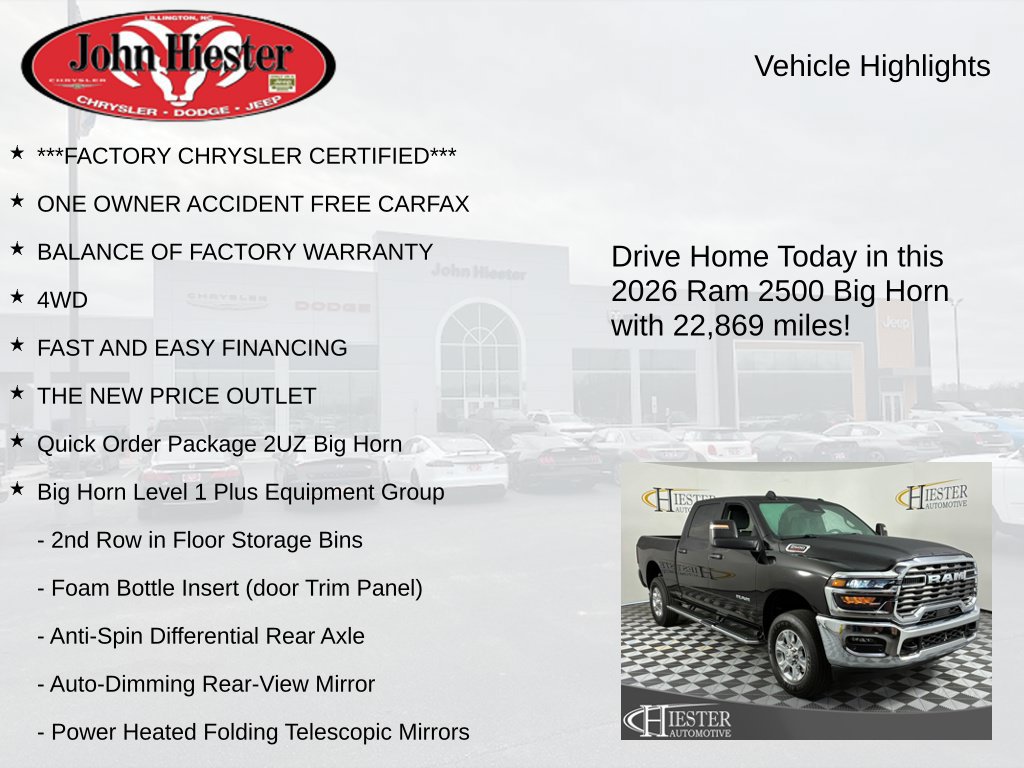 Certified 2026 RAM 2500 Big Horn AWD/4WD image 5