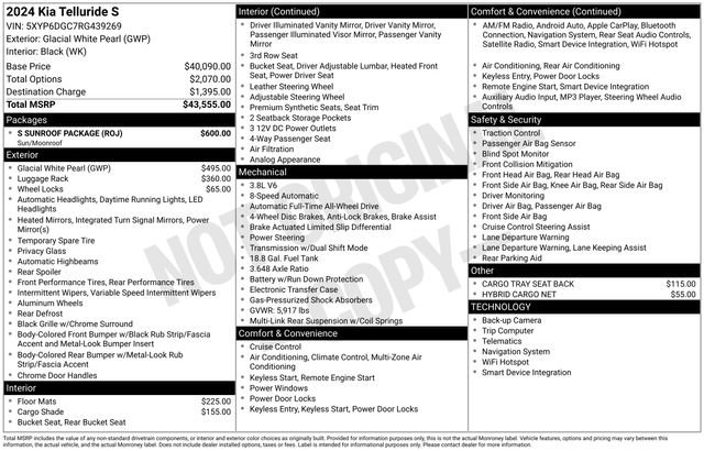 Used 2024 Kia Telluride S w/ S Sunroof Package image 36