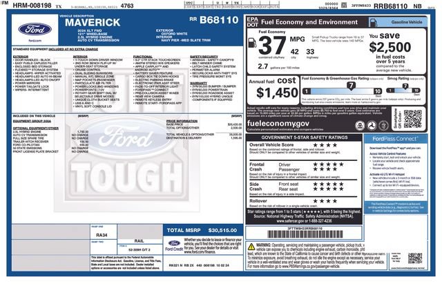 Used 2024 Ford Maverick XLT FWD image 7