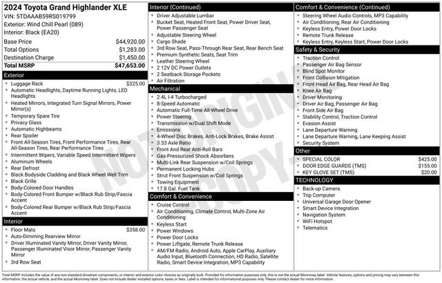 Used 2024 Toyota Grand Highlander XLE image 3