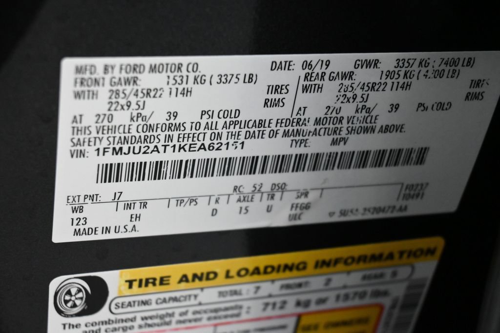 Used 2019 Ford Expedition Limited w/ Equipment Group 303A AWD/4WD image 19