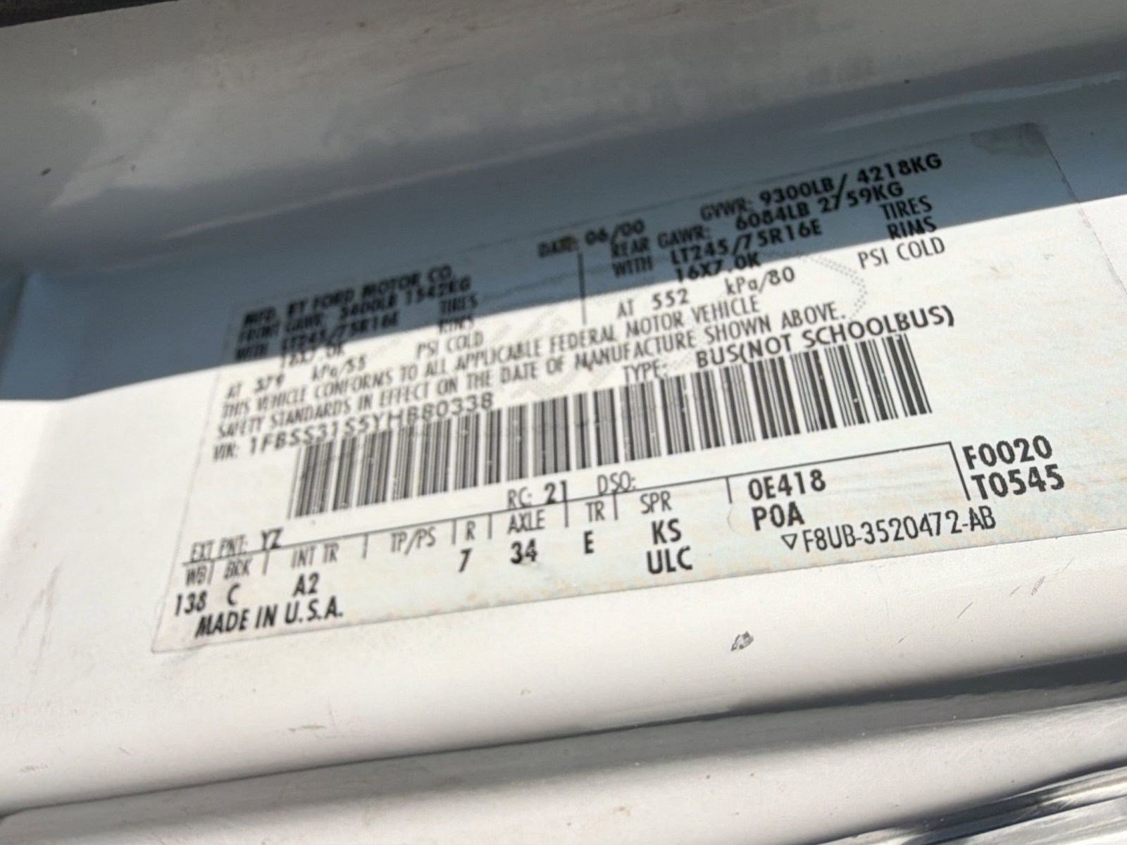 Used 2000 Ford E-350 and Econoline 350 XL image 17