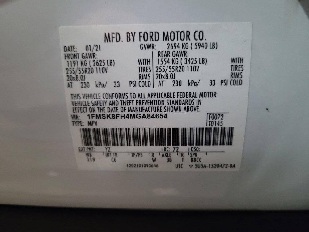 Used 2021 Ford Explorer Limited w/ Equipment Group 301A image 33