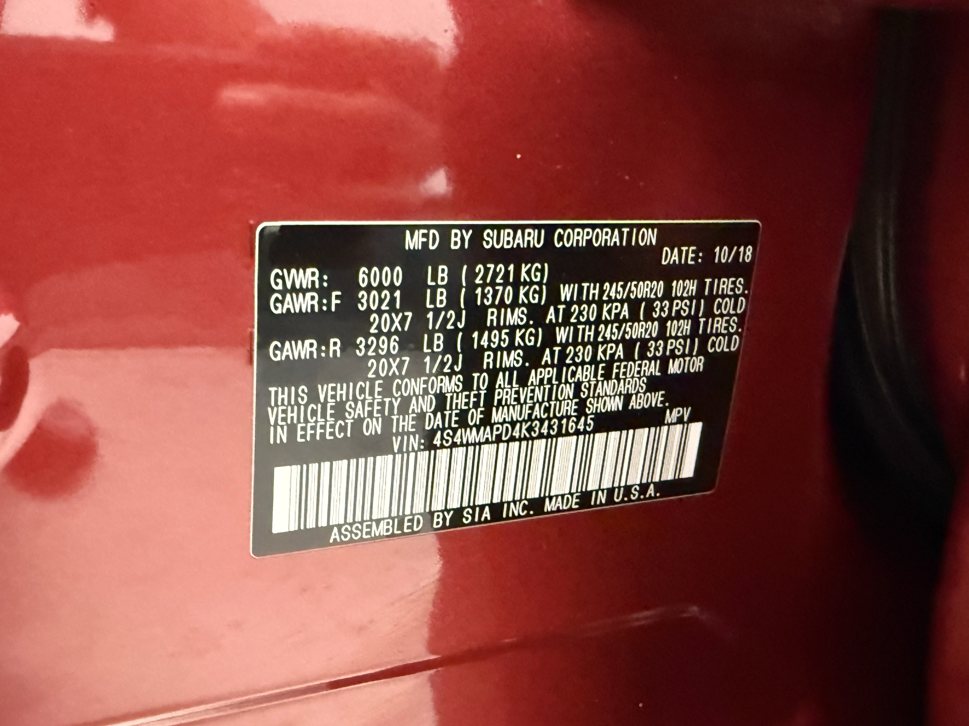 Used 2019 Subaru Ascent Limited w/ Popular Package #3 image 30