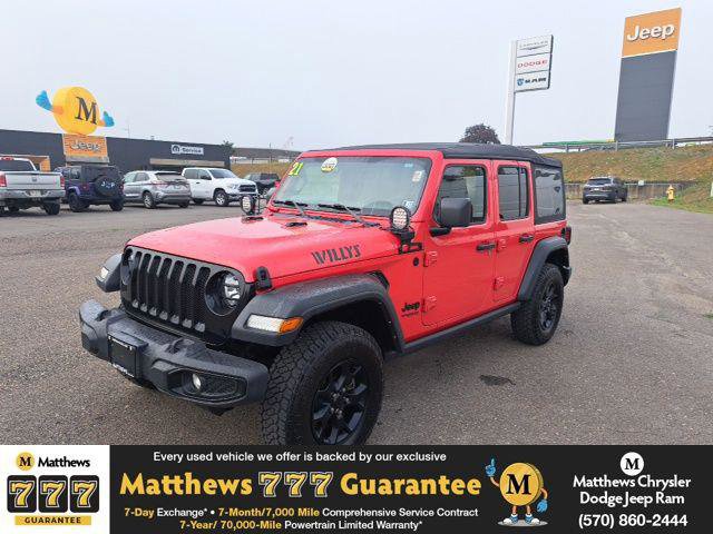 Certified 2021 Jeep Wrangler Unlimited Sport AWD/4WD image 1