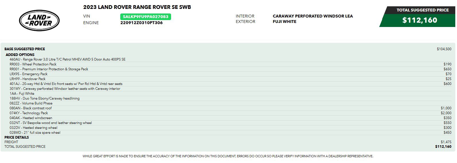 Used 2023 Land Rover Range Rover SE AWD/4WD image 2