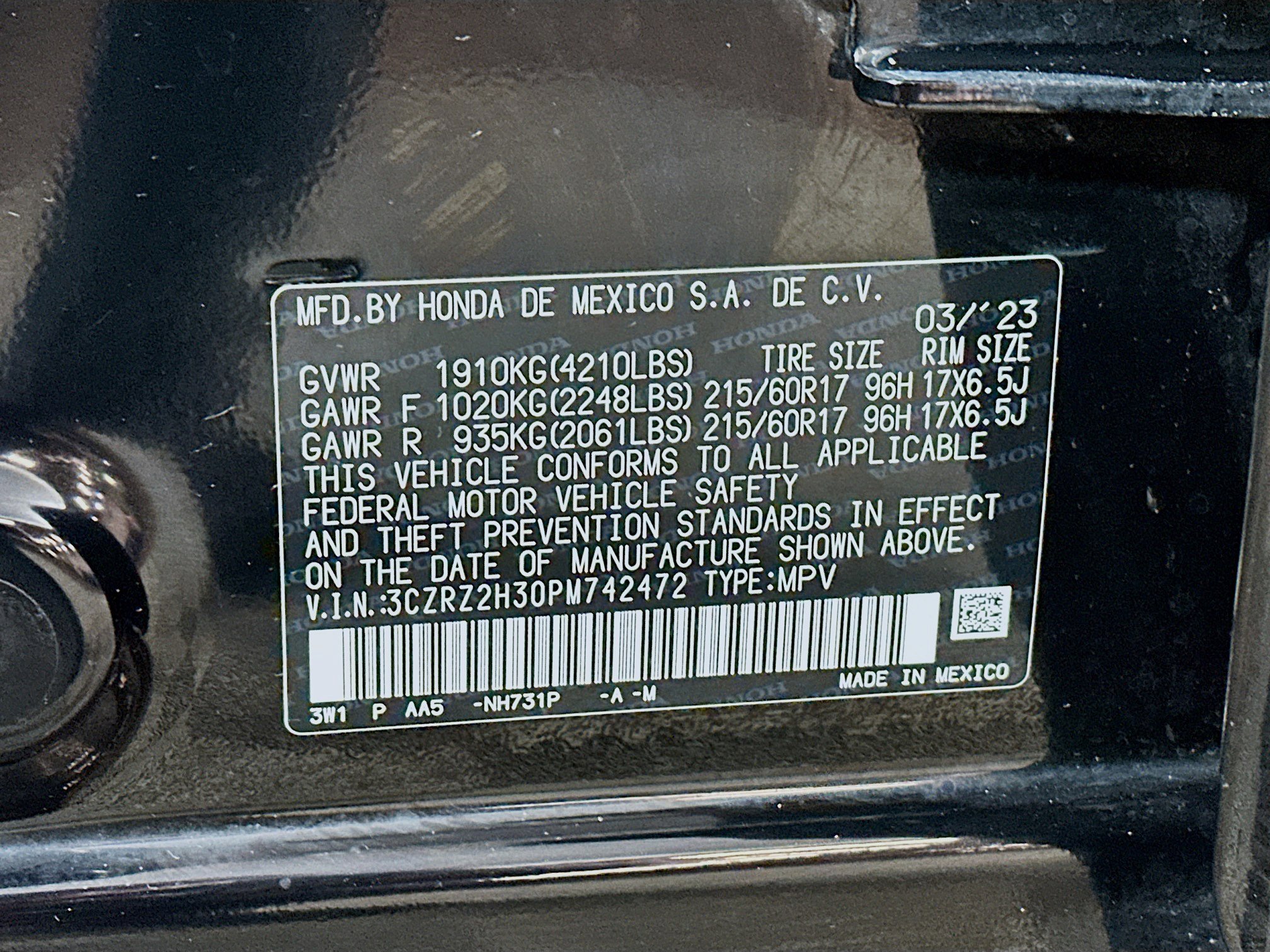 Used 2023 Honda HR-V LX image 30