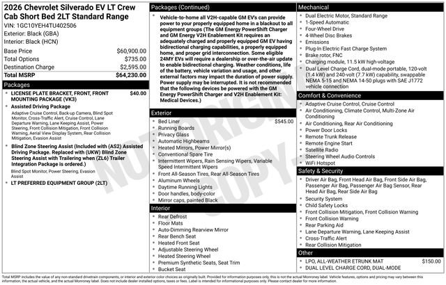 New 2026 Chevrolet Silverado EV LT image 27