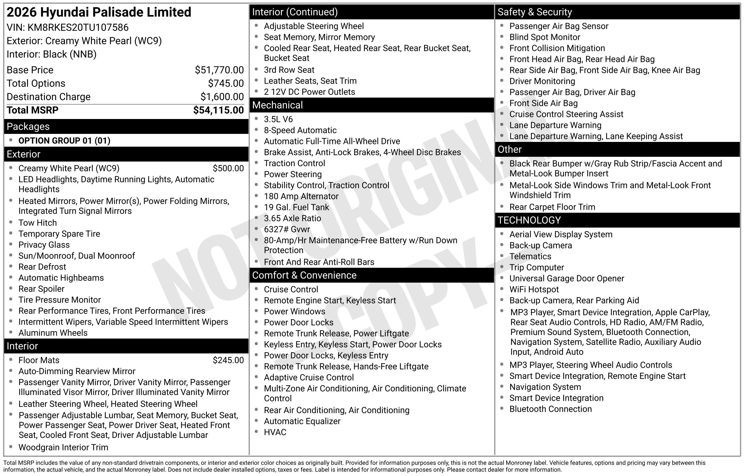 Certified 2026 Hyundai Palisade Limited AWD/4WD image 2