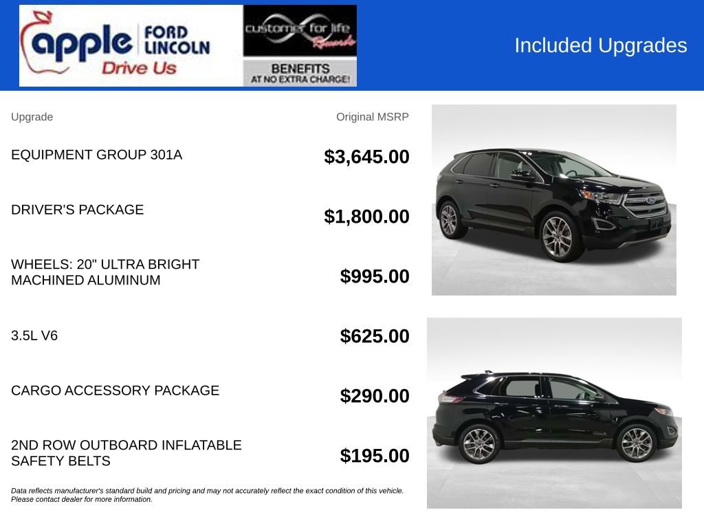 Used 2016 Ford Edge Titanium w/ Equipment Group 301A AWD/4WD image 4