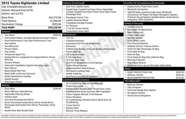 Used 2016 Toyota Highlander Limited image 4