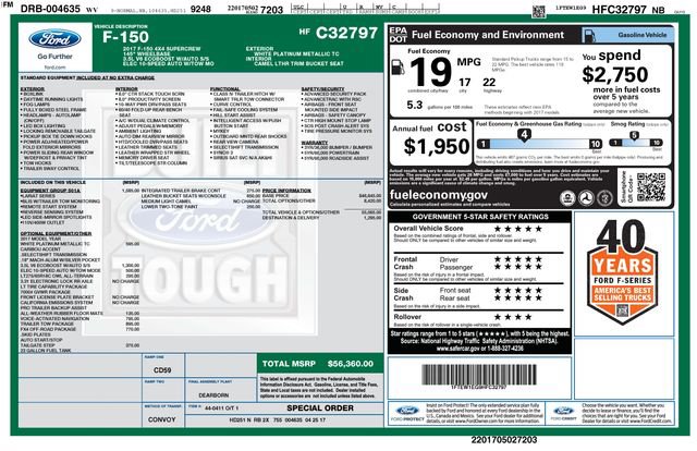 Used 2017 Ford F150 Lariat w/ Equipment Group 501A Mid image 6