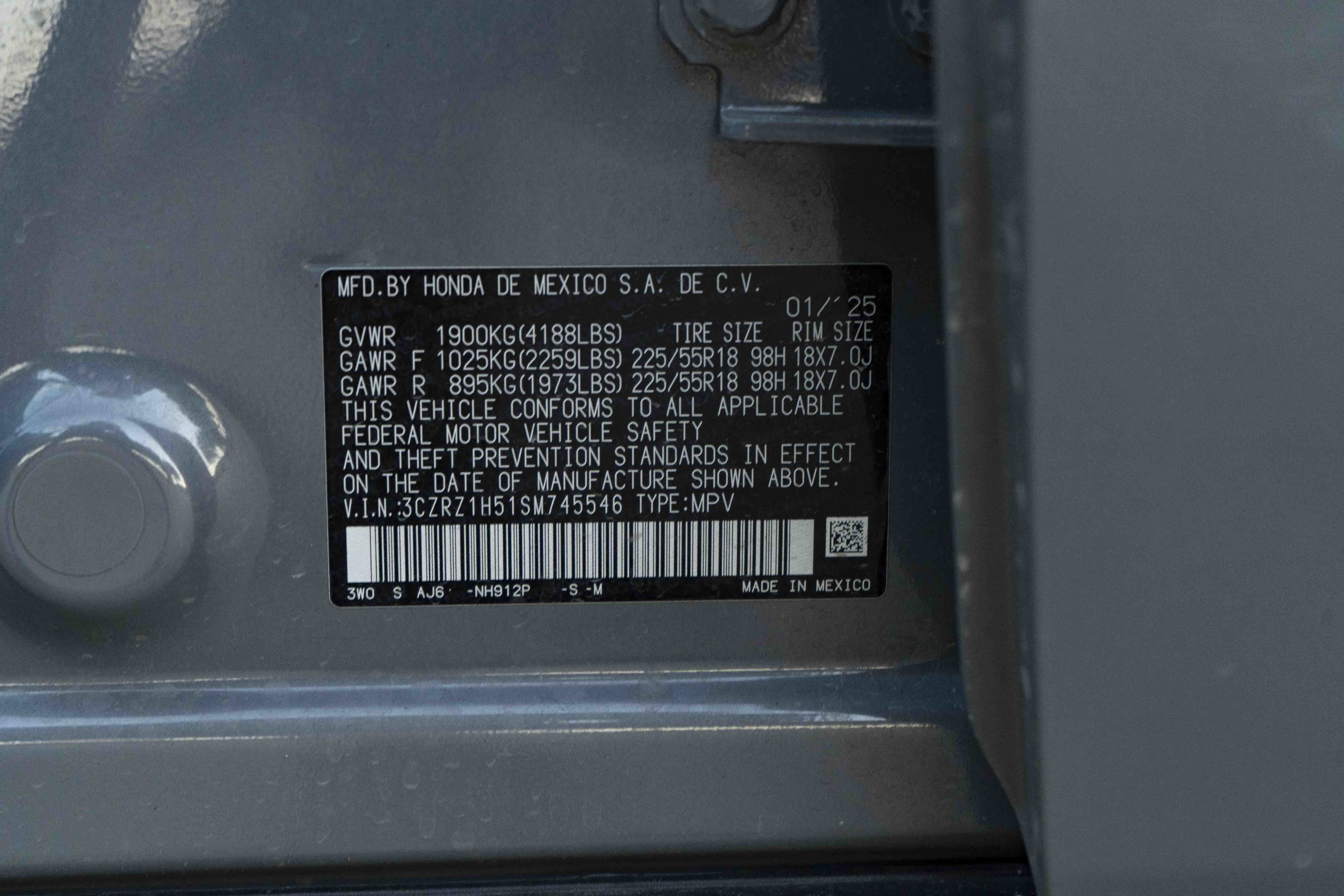 Certified 2025 Honda HR-V Sport image 43