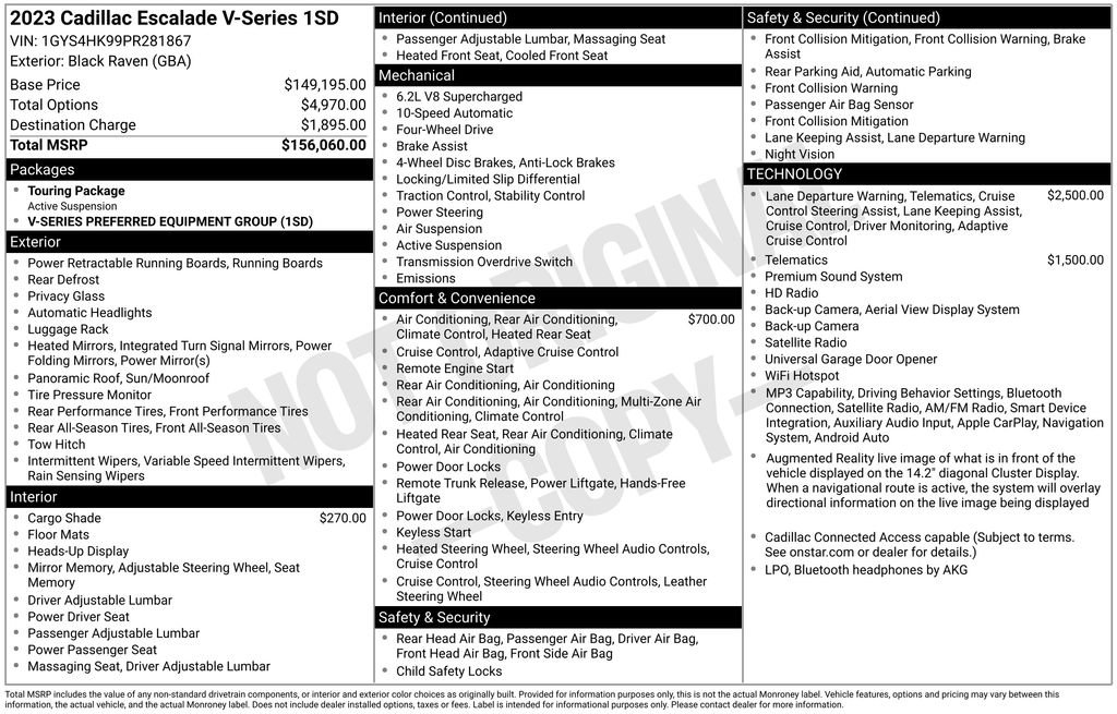 Certified 2023 Cadillac Escalade V AWD/4WD image 41